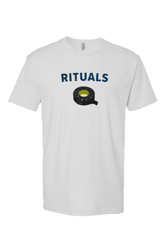 Rituals Black Tape Breakaway Performance Tee White | Barn Garb Hockey Threads