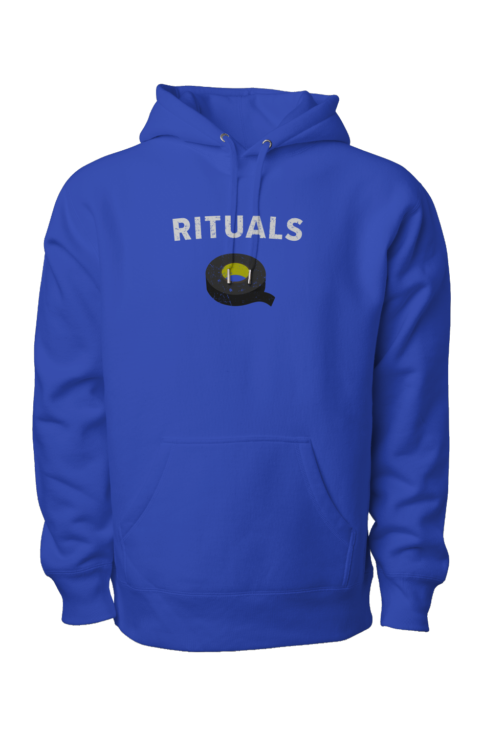 Rituals Black Tape Legend Heavyweight Hoodie Royal Blue | Barn Garb Hockey Threads