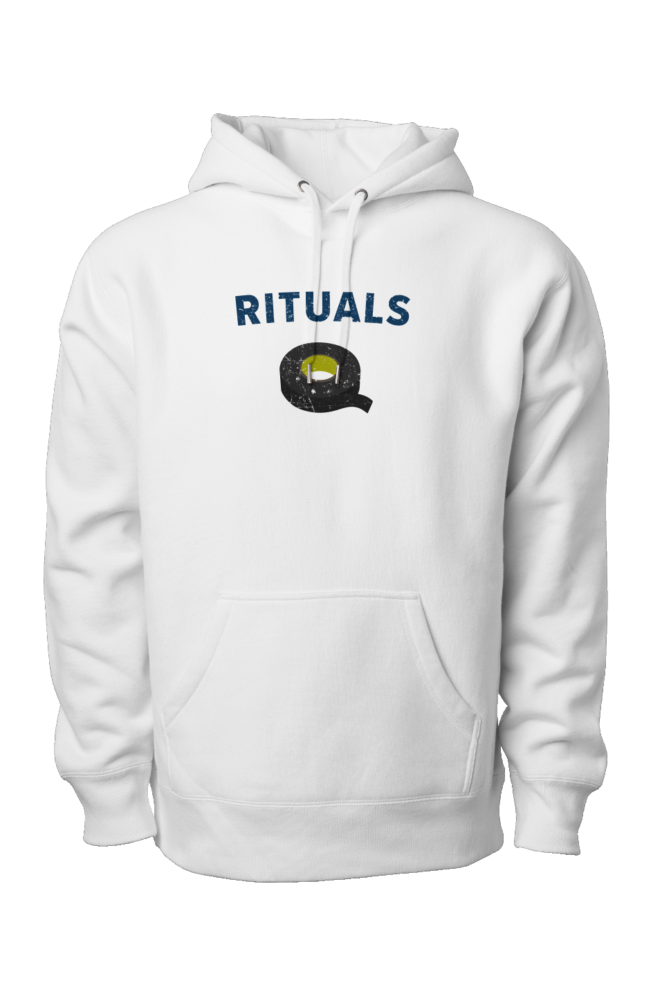Rituals Black Tape Legend Heavyweight Hoodie White | Barn Garb Hockey Threads