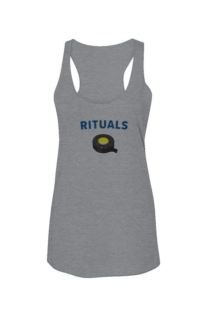 Rituals Black Tape Racerback Barn Tank Grey | Barn Garb Hockey Threads