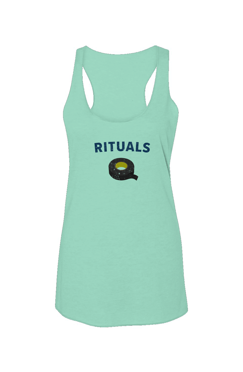 Rituals Black Tape Racerback Barn Tank Mint | Barn Garb Hockey Threads