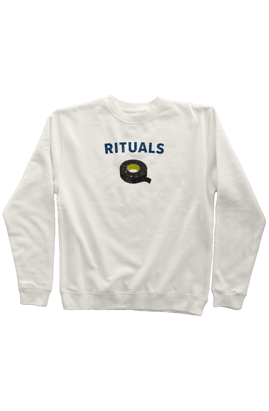 Rituals Black Tape Rinkside Crewneck Sweatshirt Bone | Barn Garb Hockey Threads