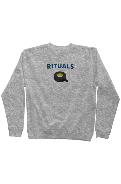 Rituals Black Tape Rinkside Crewneck Sweatshirt Grey | Barn Garb Hockey Threads