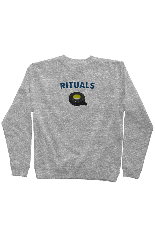 Rituals Black Tape Rinkside Crewneck Sweatshirt Grey | Barn Garb Hockey Threads