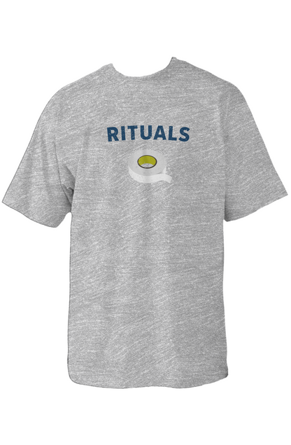 Rituals White Tape 90s Throwback Tee Grey | Barn Garb Hockey Threads