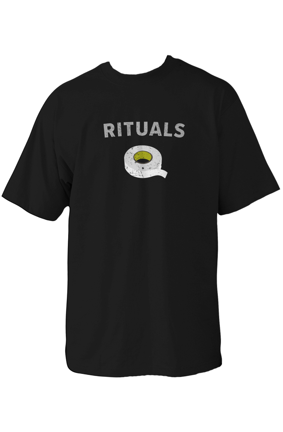 Rituals White Tape 90s Throwback Tee Black | Barn Garb Hockey Threads