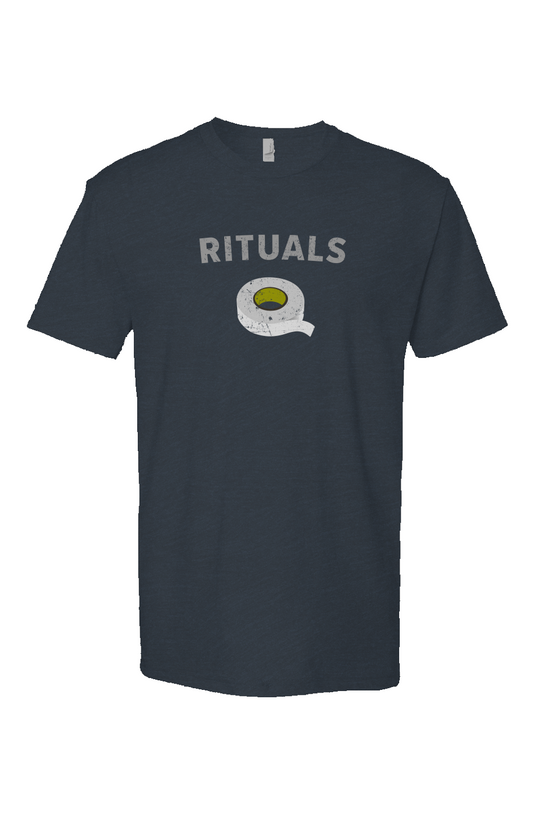Rituals White Tape Breakaway Performance Tee Navy Blue | Barn Garb Hockey Threads