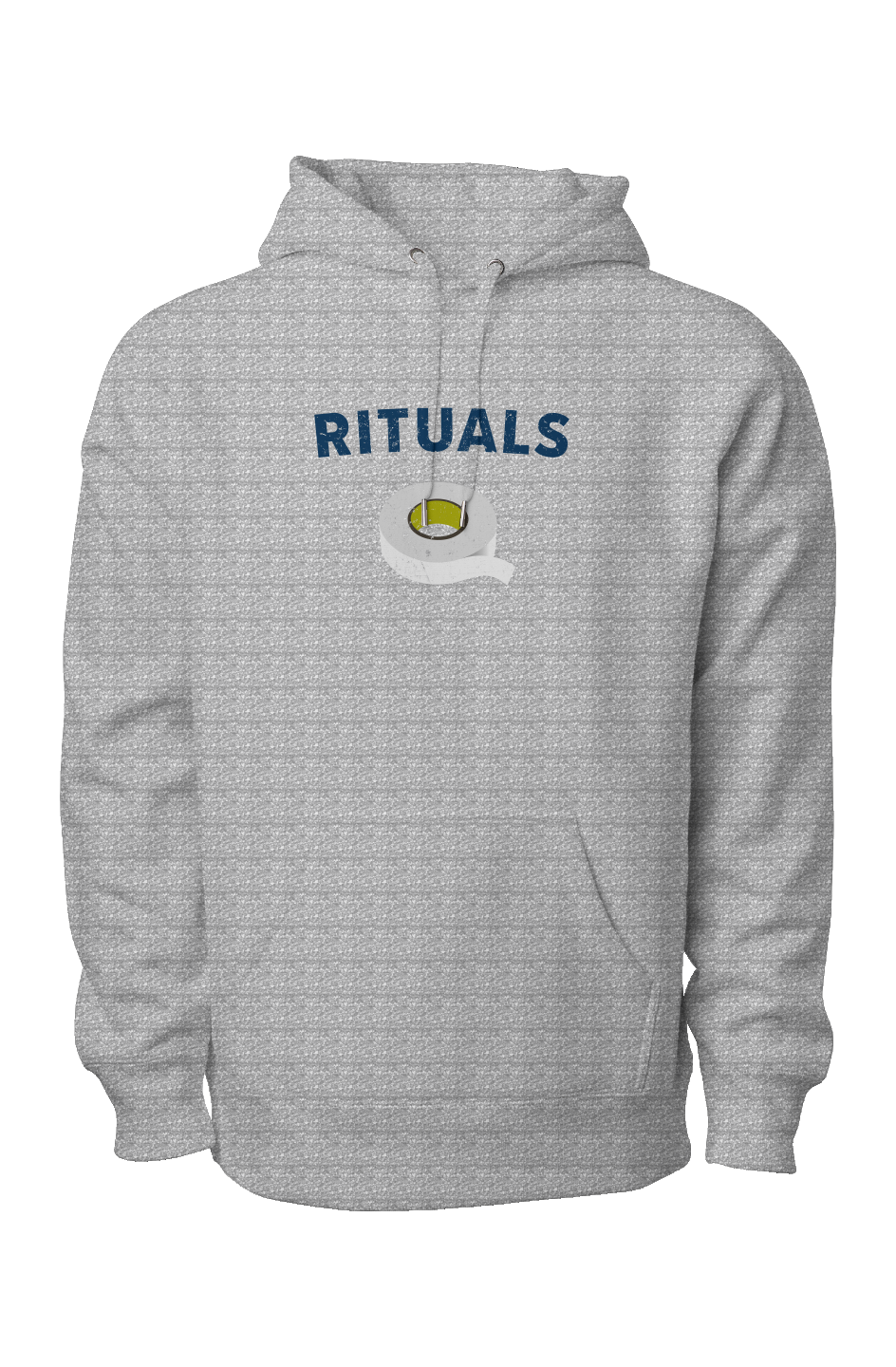 Rituals White Tape Legend Heavyweight Hoodie Grey | Barn Garb Hockey Threads