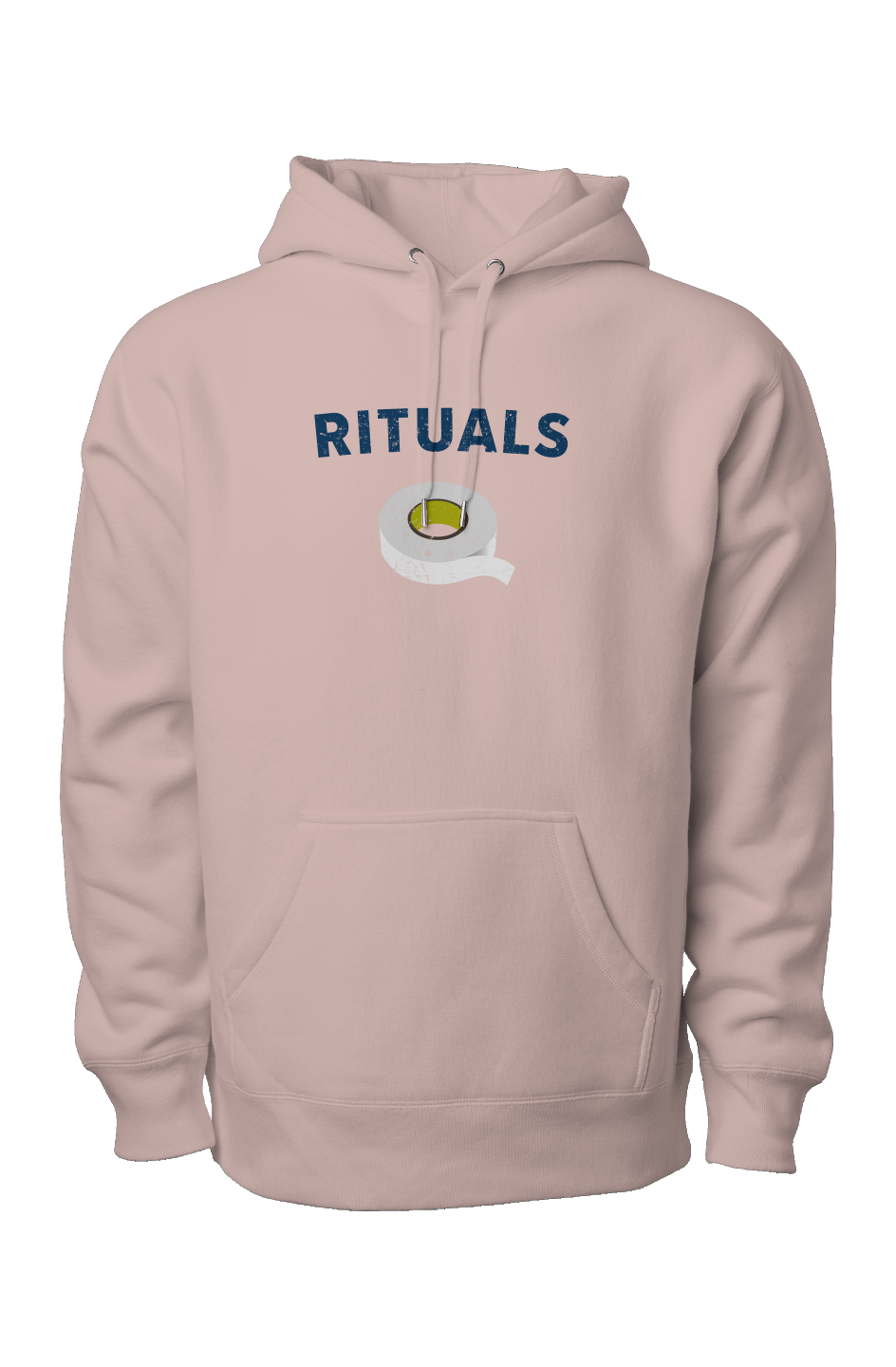 Rituals White Tape Legend Heavyweight Hoodie Pink | Barn Garb Hockey Threads