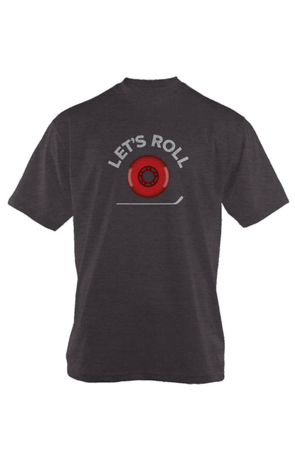 Roller Wheel 90s Throwback Tee Charcoal | Barn Garb Hockey Threads