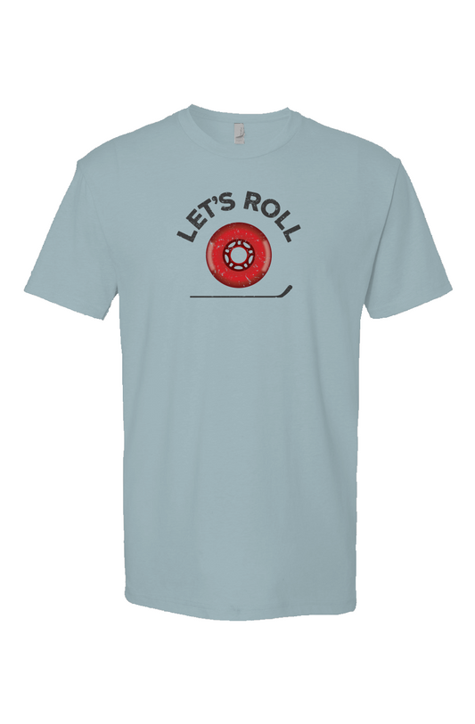 Roller Wheel Breakaway Performance Tee Ice Blue | Barn Garb Hockey Threads