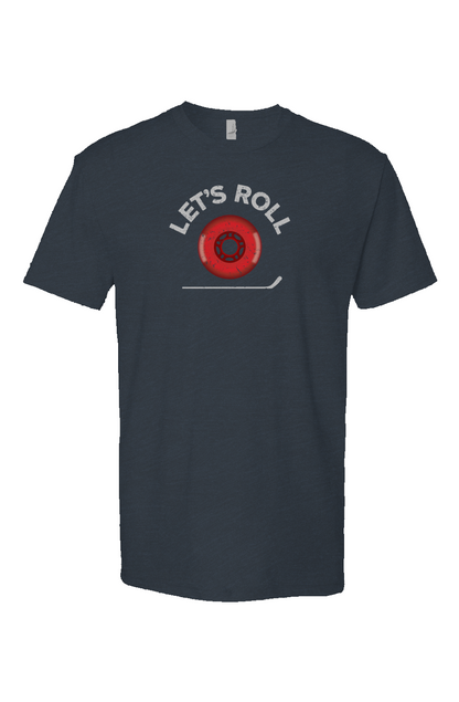 Roller Wheel Breakaway Performance Tee Midnight Navy | Barn Garb Hockey Threads