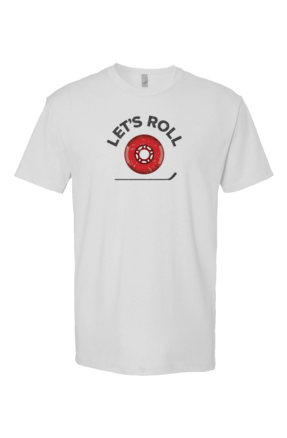 Roller Wheel Breakaway Performance Tee White | Barn Garb Hockey Threads