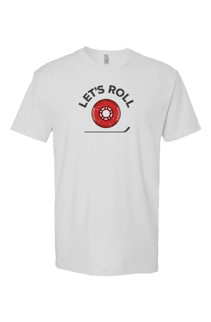 Roller Wheel Breakaway Performance Tee White | Barn Garb Hockey Threads