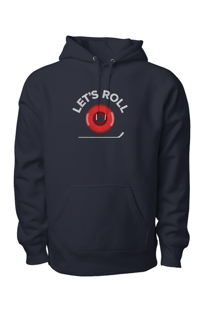 Roller Wheel Legend Heavyweight Hoodie Navy Blue | Barn Garb Hockey Threads
