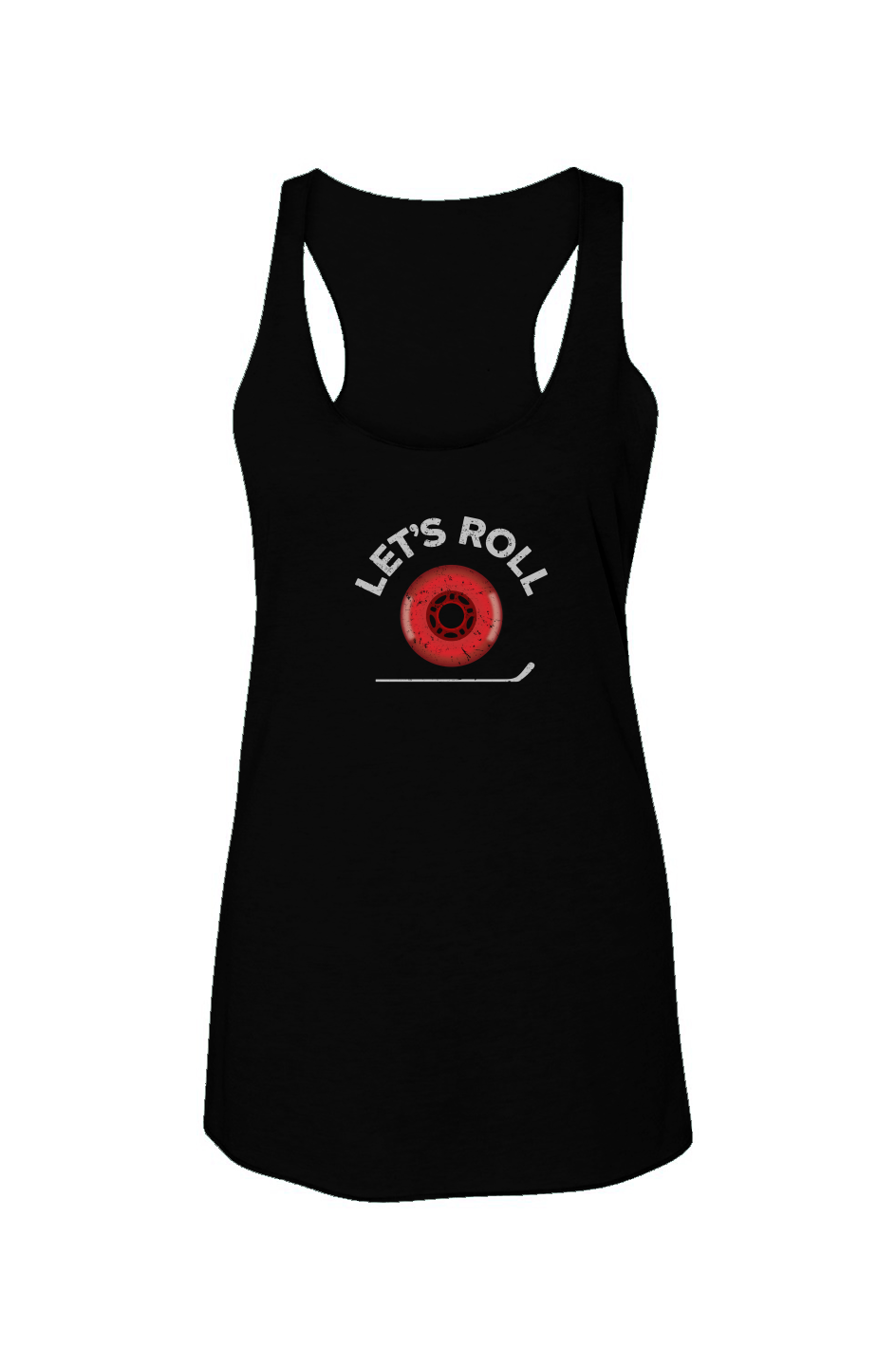 Roller Wheel Racerback Barn Tank Black | Barn Garb Hockey Threads
