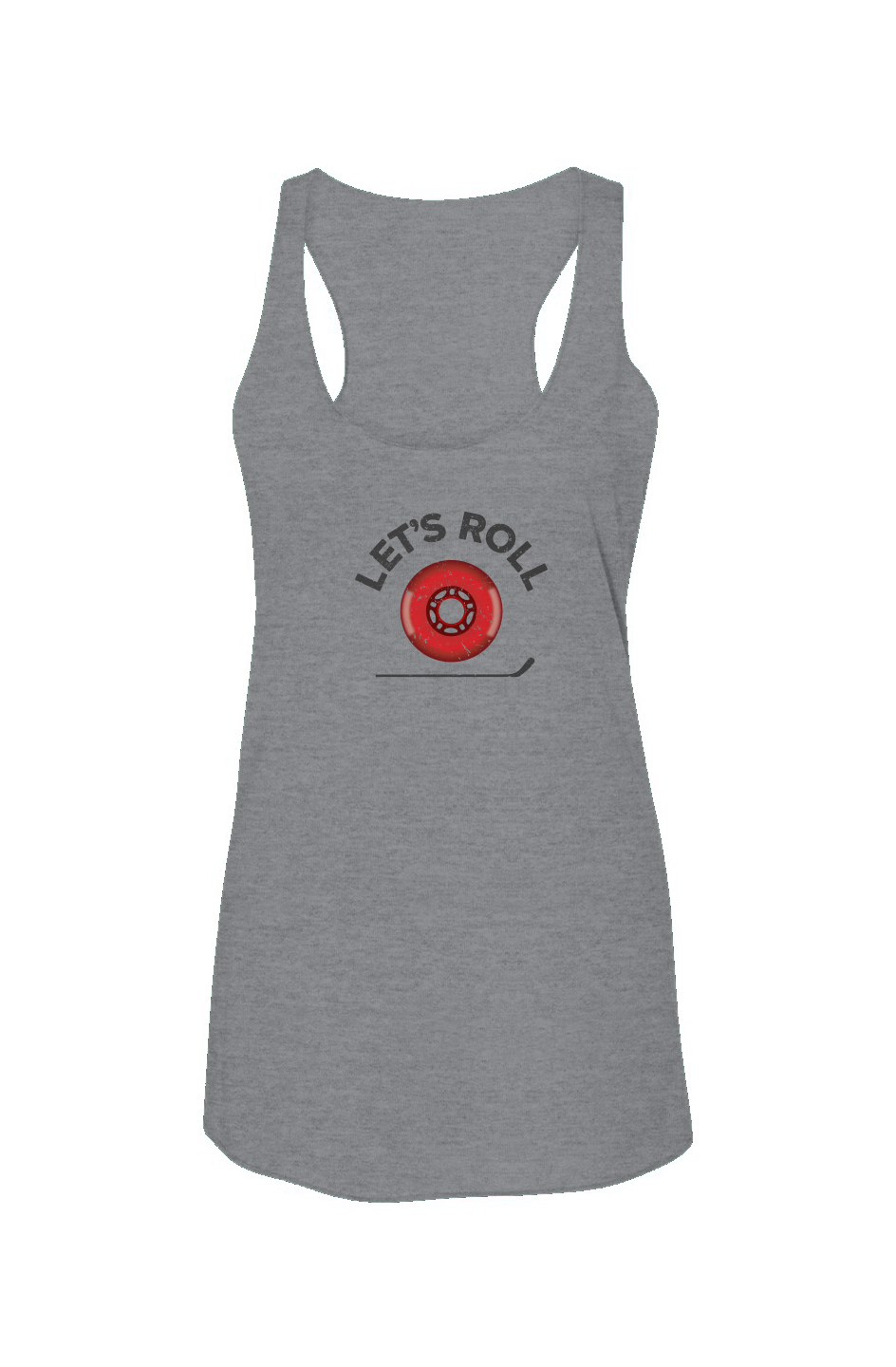 Roller Wheel Racerback Barn Tank Grey | Barn Garb Hockey Threads