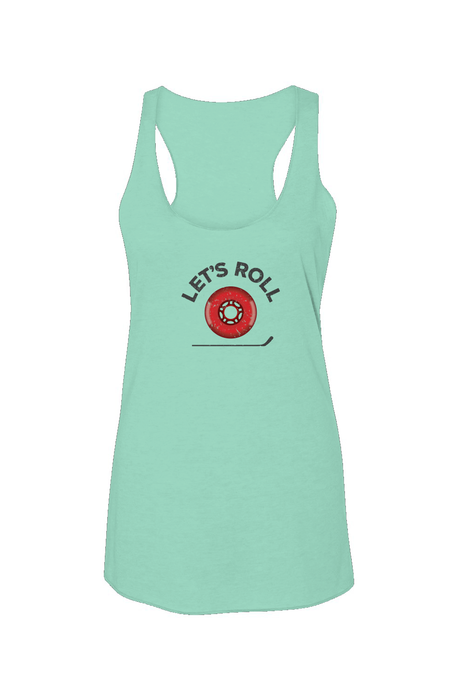 Roller Wheel Racerback Barn Tank Mint | Barn Garb Hockey Threads
