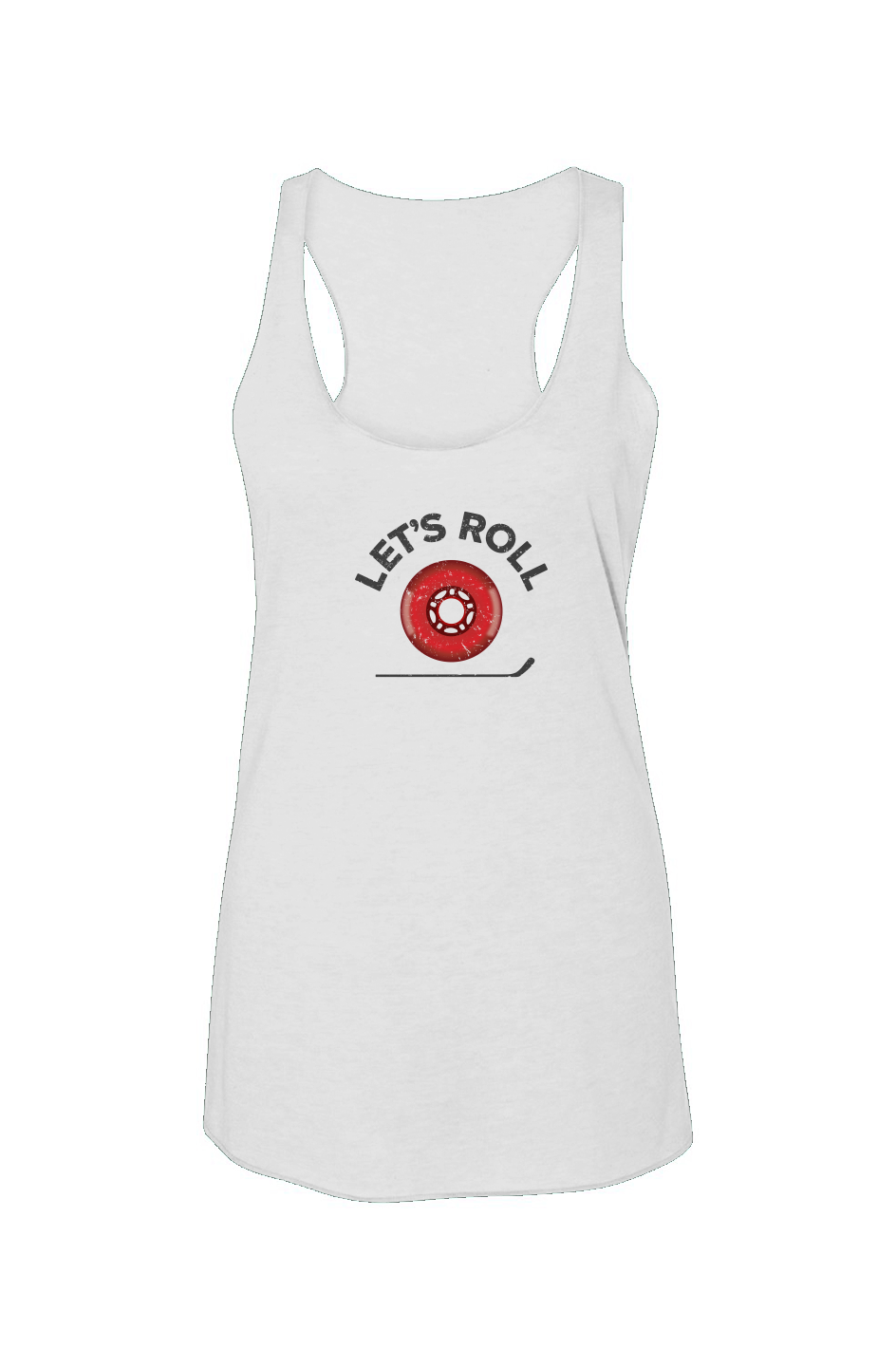 Roller Wheel Racerback Barn Tank White | Barn Garb Hockey Threads
