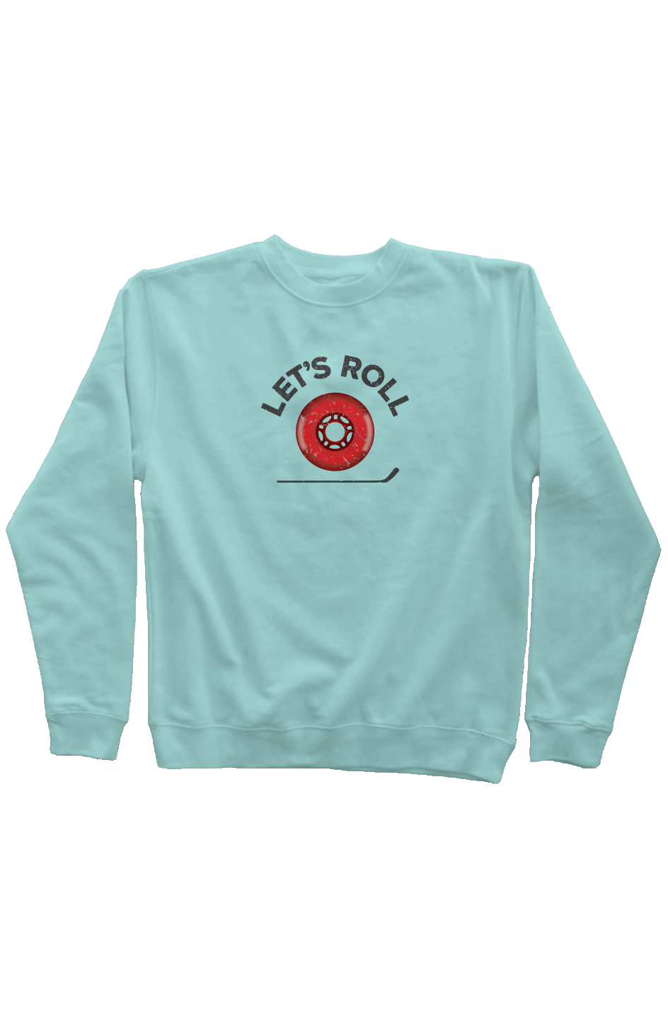 Roller Wheel Rinkside Crewneck Sweatshirt Mint | Barn Garb Hockey Threads