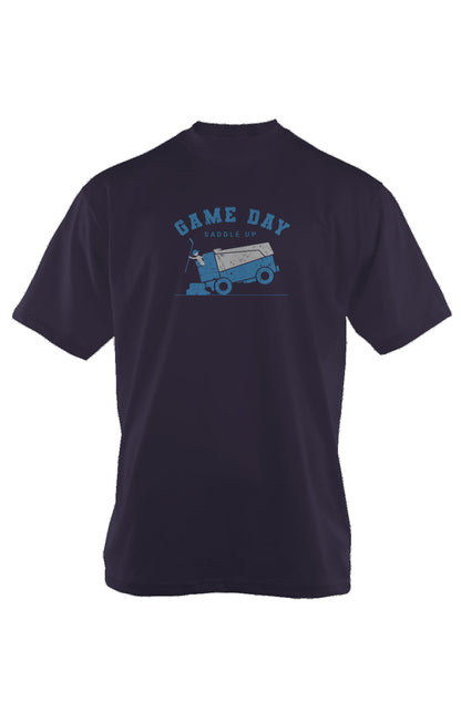 Saddle Up 90s Throwback Tee Navy Blue | Barn Garb Hockey Threads