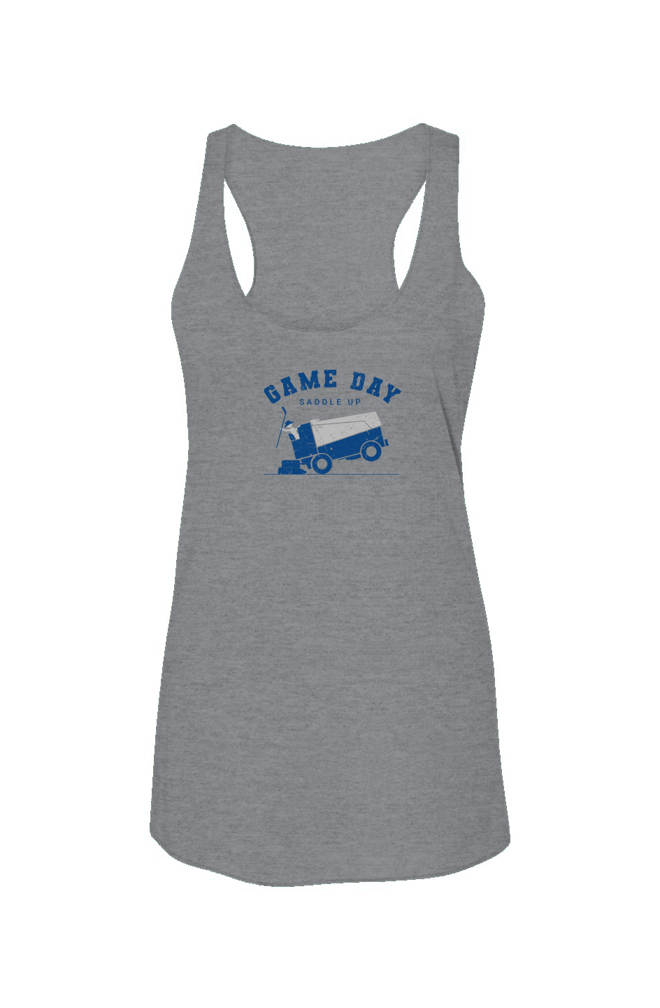 Saddle Up Racerback Barn Tank Grey | Barn Garb Hockey Threads