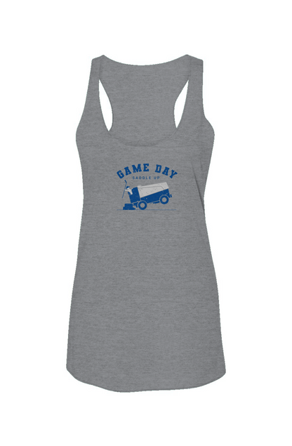 Saddle Up Racerback Barn Tank Grey | Barn Garb Hockey Threads
