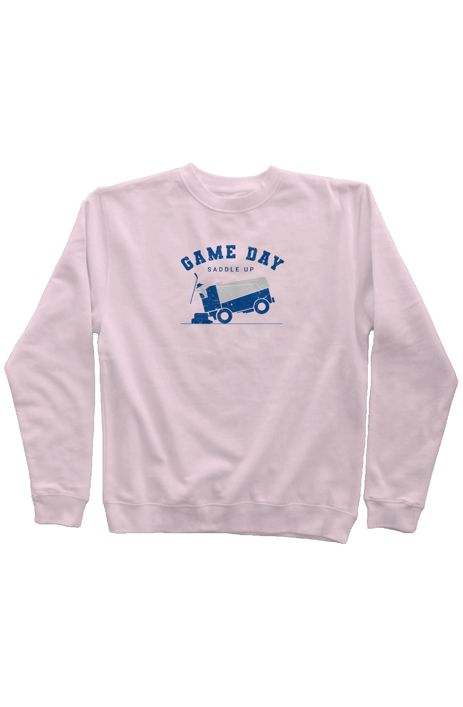 Saddle Up Rinkside Crewneck Sweatshirt Light Pink | Barn Garb Hockey Threads