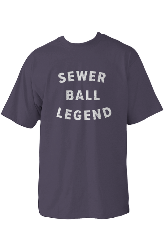 Sewer Ball Legend 90s Throwback Tee Navy Blue | Barn Garb Hockey Threads