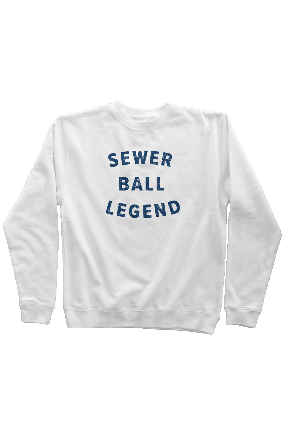 Sewer Ball Legend Rinkside Crewneck Sweatshirt White | Barn Garb Hockey Threads