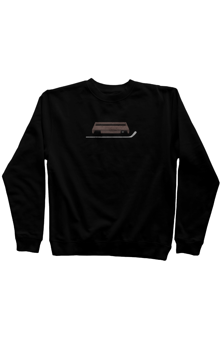 Shinny King Rinkside Crewneck Sweatshirt Black | Barn Garb Hockey Threads
