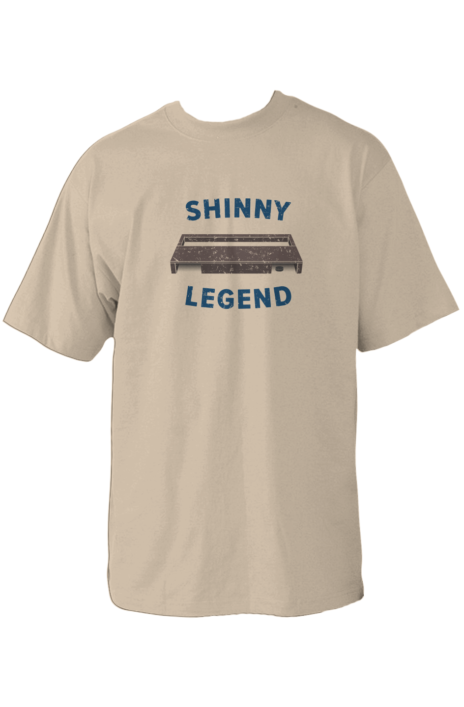 Shinny Legend Goal 90s Throwback Tee Sand | Barn Garb Hockey Threads
