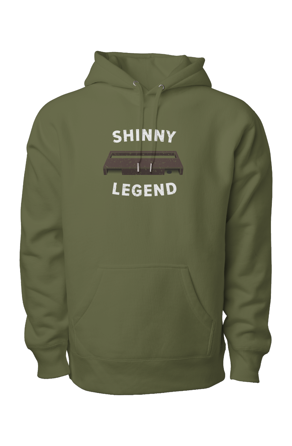 Shinny Legend Goal Heavyweight Hoodie Military Green | Barn Garb Hockey Threads