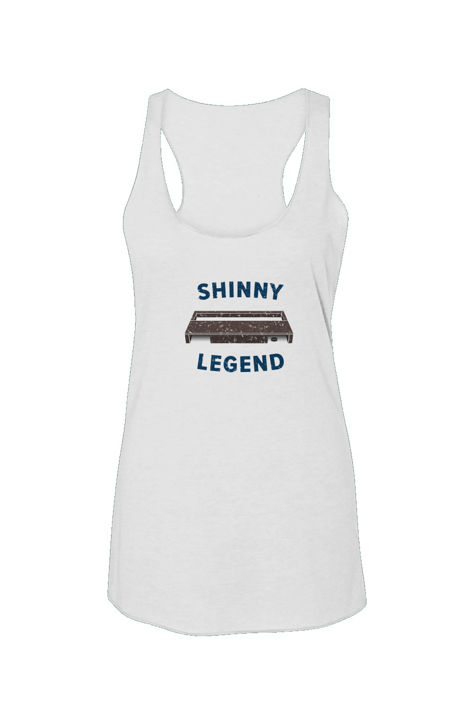 Shinny Legend Goal Racerback Barn Tank White | Barn Garb Hockey Threads