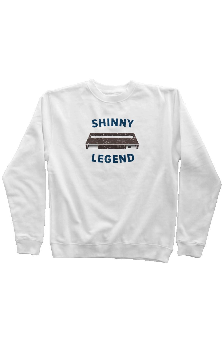 Shinny Legend Goal Rinkside Crewneck Sweatshirt White | Barn Garb Hockey Threads