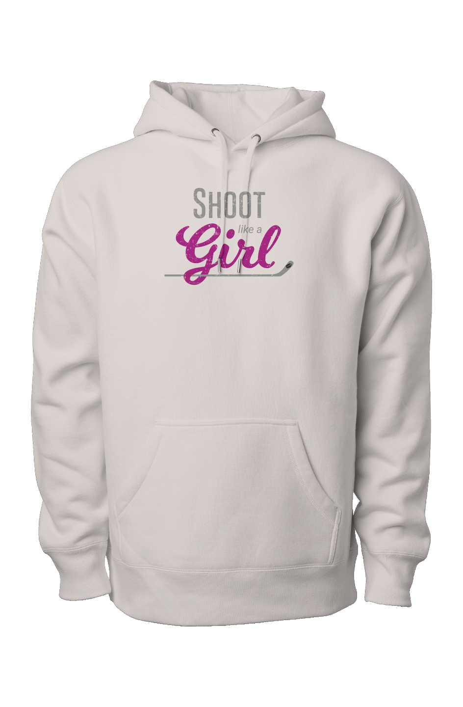 Shoot Like A Girl Legend Heavyweight Hoodie Bone | Barn Garb Hockey Threads