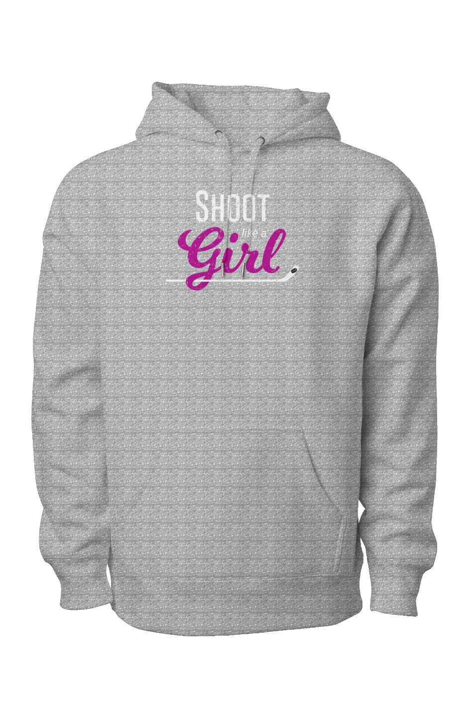 Shoot Like A Girl Legend Heavyweight Hoodie Grey | Barn Garb Hockey Threads