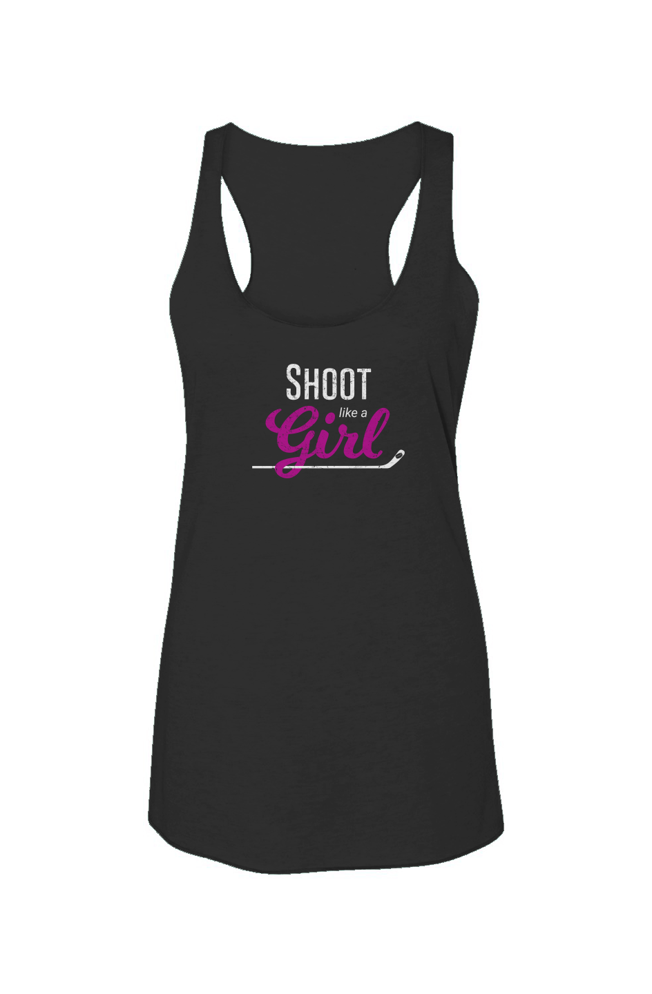 Shoot Like A Girl Racerback Barn TankShoot Like A Girl Racerback Barn Tank Charcoal | Barn Garb Hockey Threads