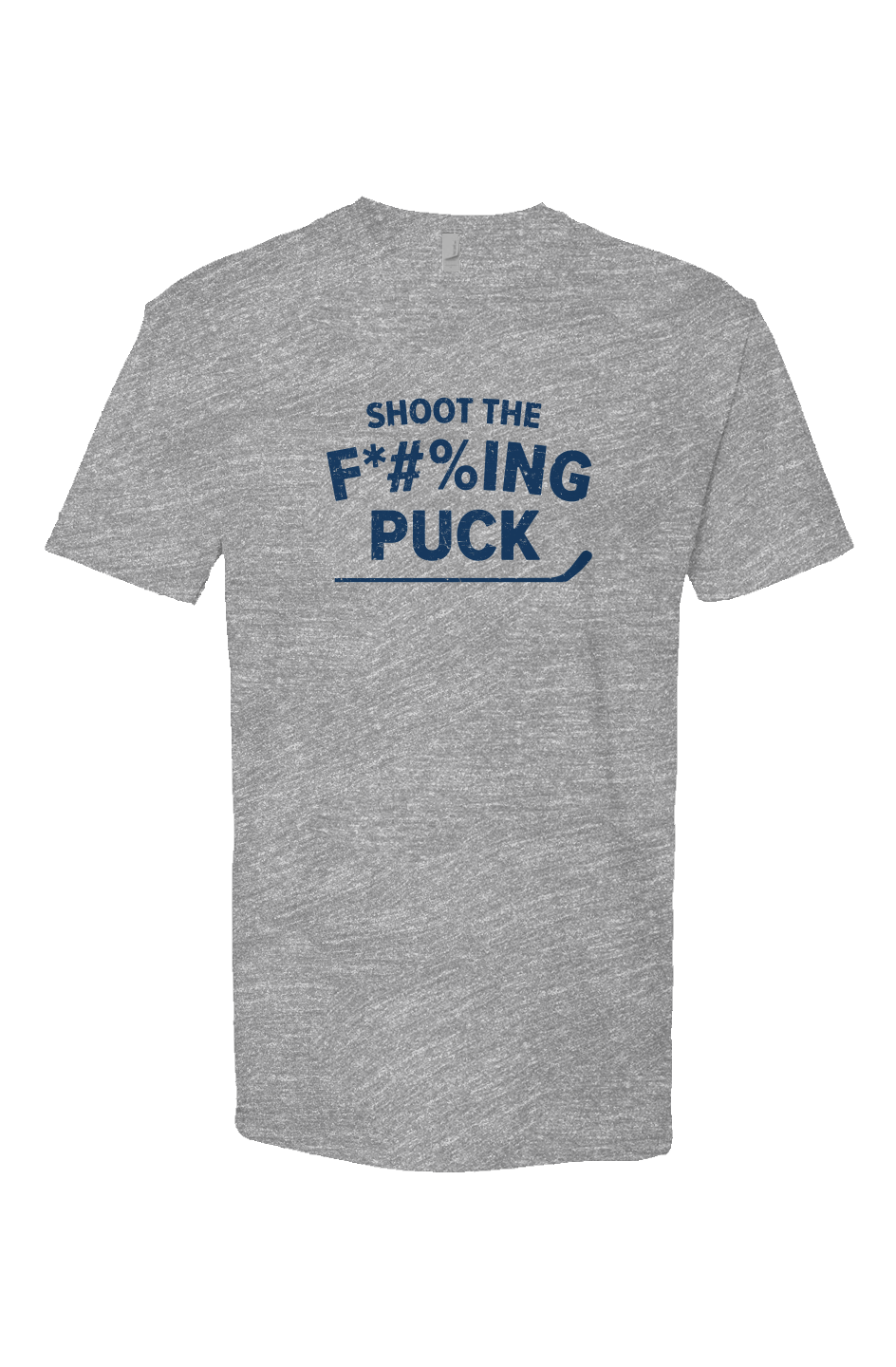 Shoot the F*#%ing Puck Breakaway Performance Tee Grey | Barn Garb Hockey Threads