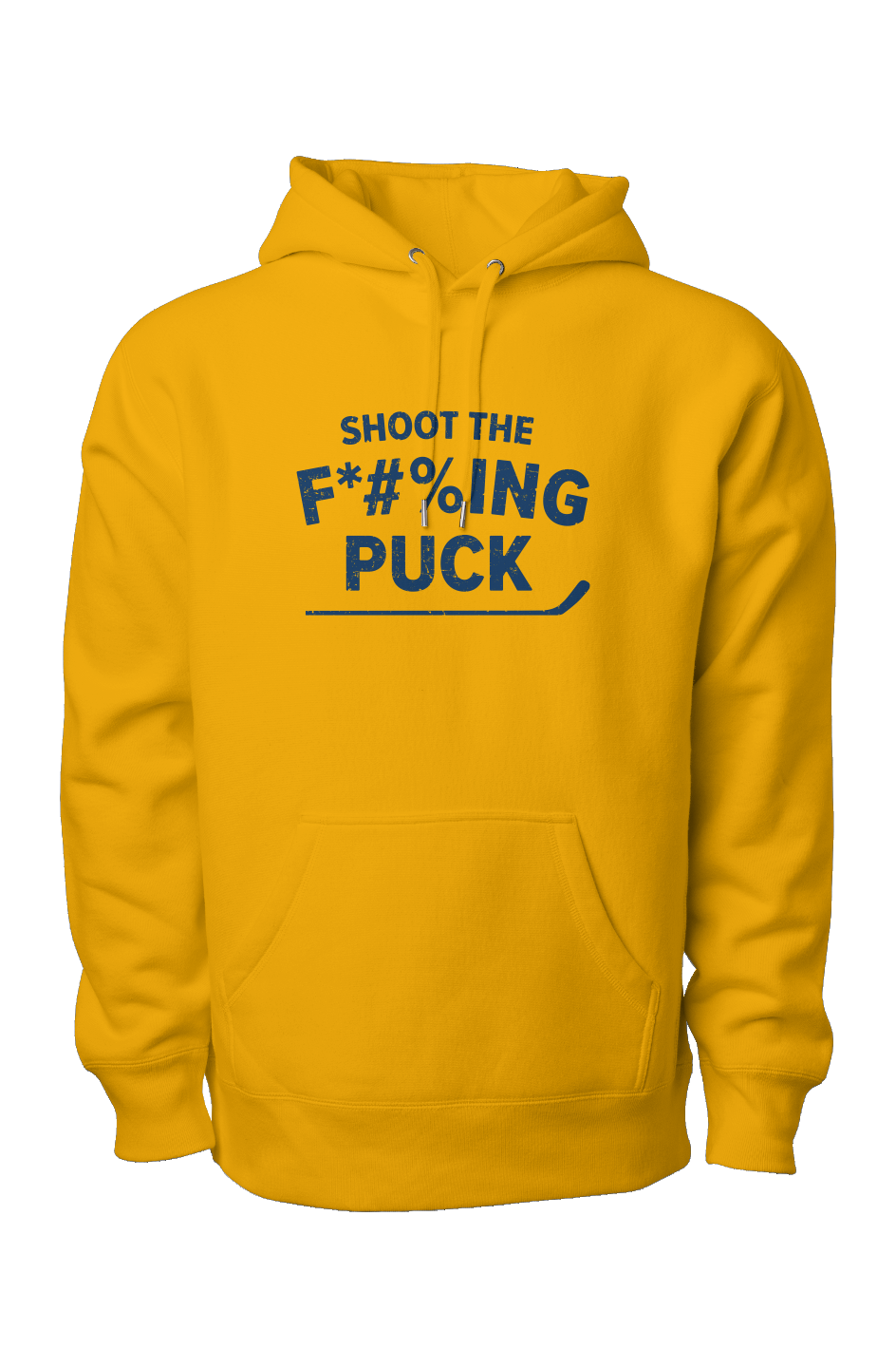 Shoot the F*#%ing Puck Legend Heavyweight Hoodie Gold | Barn Garb Hockey Threads
