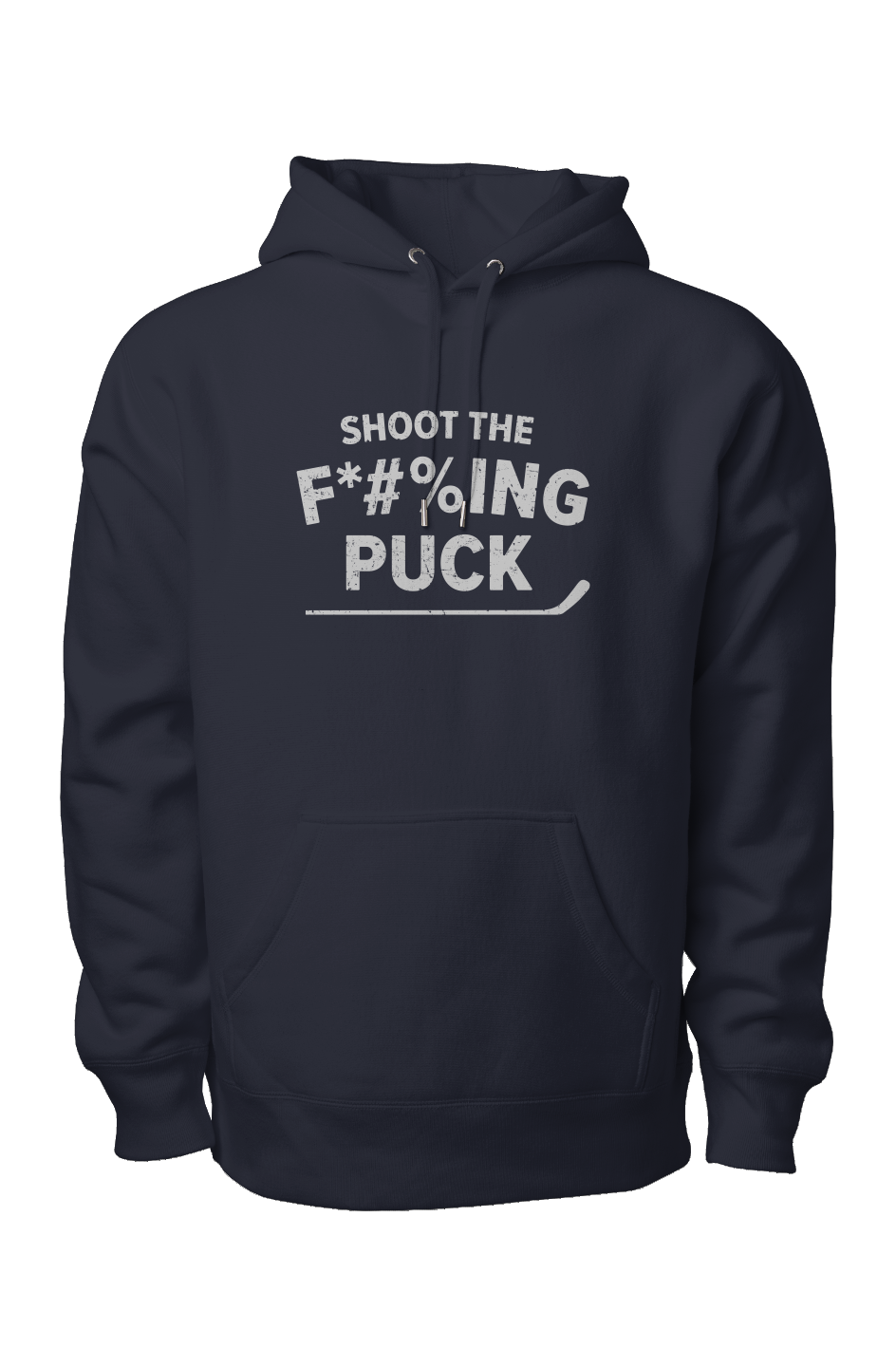 Shoot the F*#%ing Puck Legend Heavyweight Hoodie Navy Blue | Barn Garb Hockey Threads