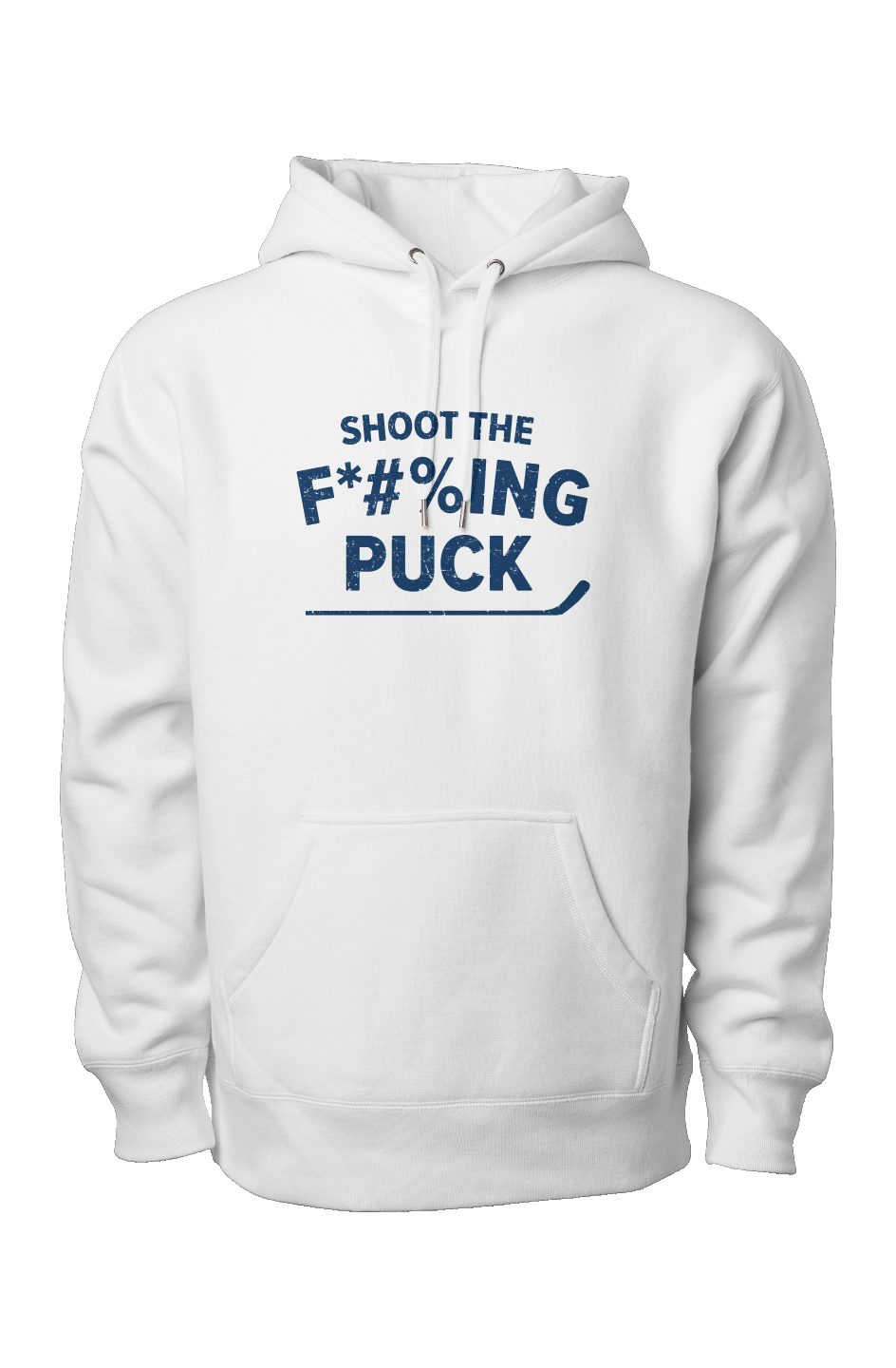 Shoot the F*#%ing Puck Legend Heavyweight Hoodie White | Barn Garb Hockey Threads