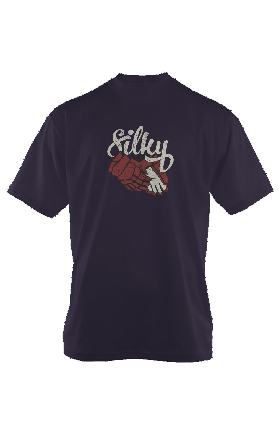 Silky 90s Throwback Tee Navy Blue | Barn Garb Hockey Threads