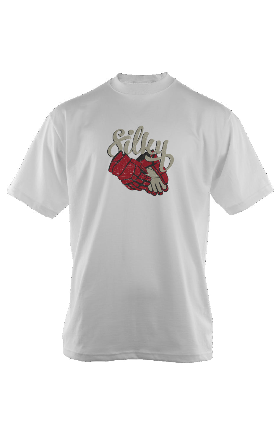 Silky 90s Throwback Tee White | Barn Garb Hockey Threads
