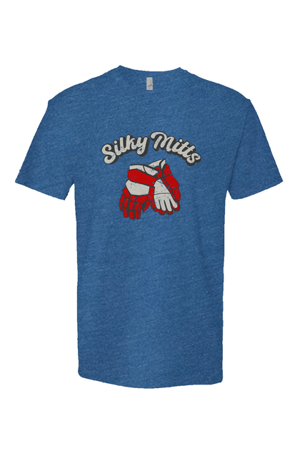 Silky Mitts Breakaway Performance Tee Blue | Barn Garb Hockey Threads