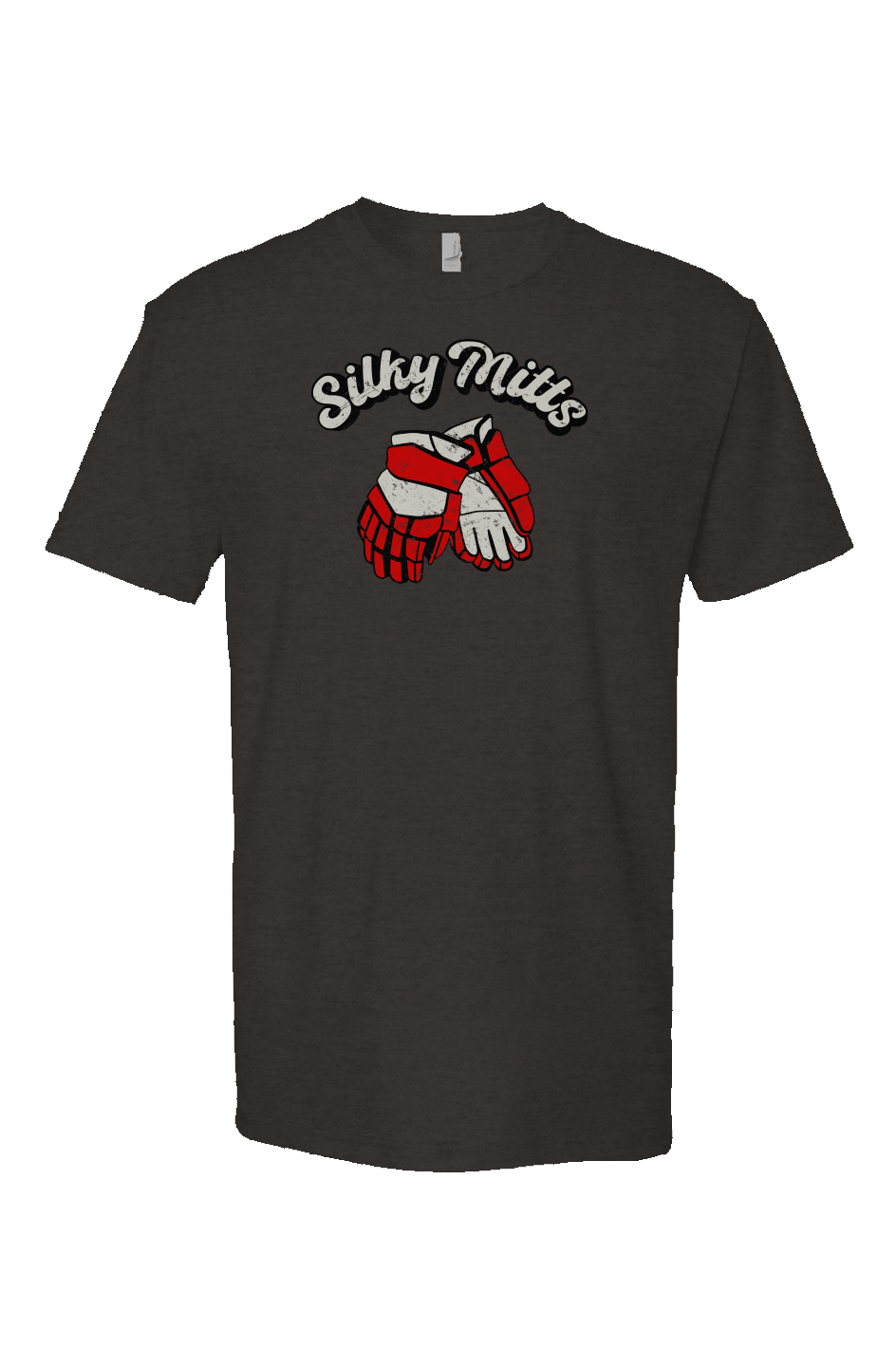 Silky Mitts Breakaway Performance Tee Charcoal | Barn Garb Hockey Threads