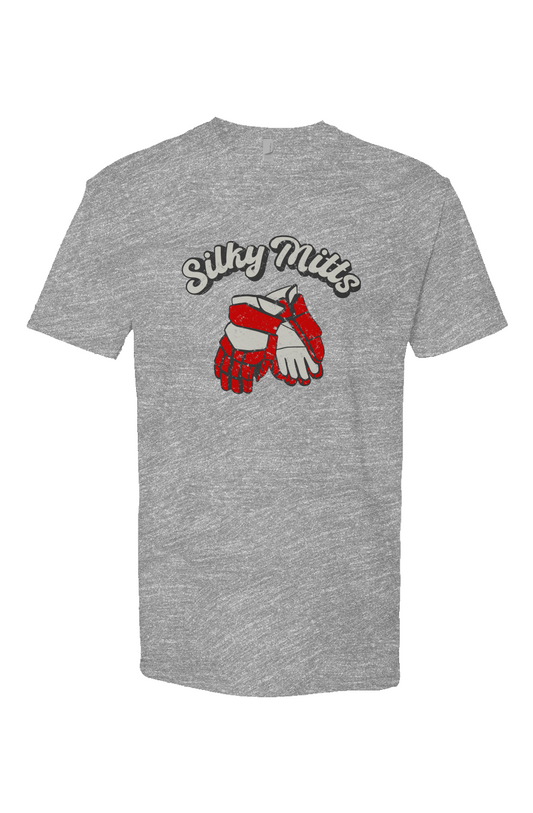 Silky Mitts Breakaway Performance Tee Grey | Barn Garb Hockey Threads