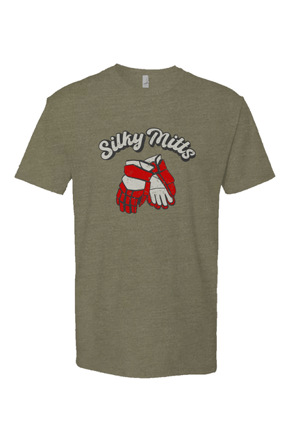 Silky Mitts Breakaway Performance Tee Military Green | Barn Garb Hockey Threads