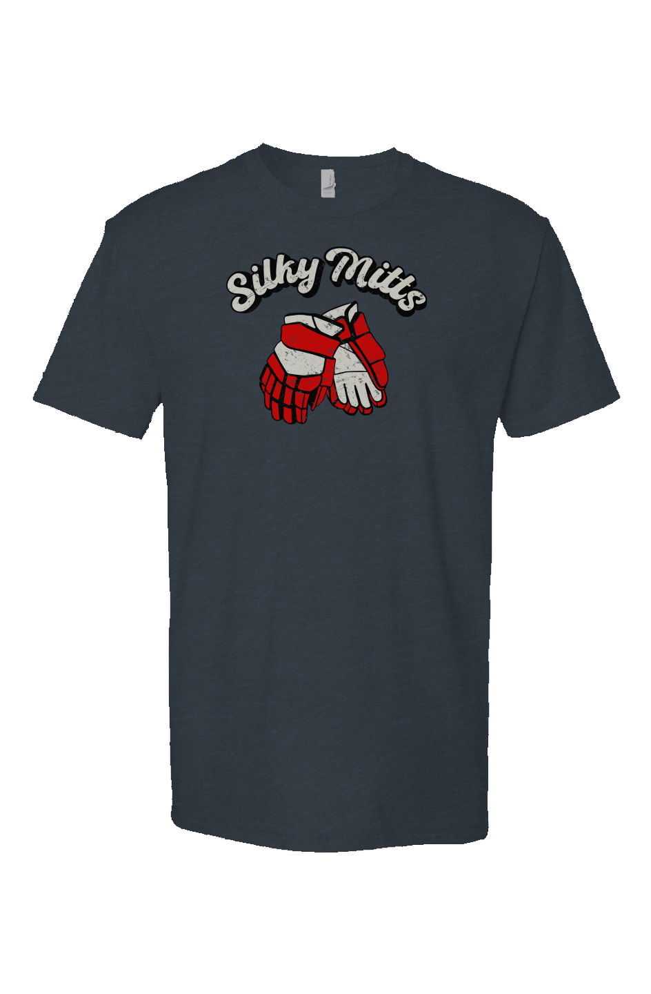 Silky Mitts Breakaway Performance Tee Navy Blue | Barn Garb Hockey Threads