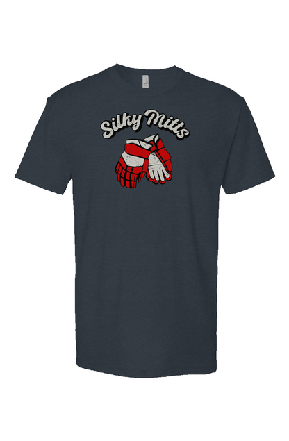 Silky Mitts Breakaway Performance Tee Navy Blue | Barn Garb Hockey Threads